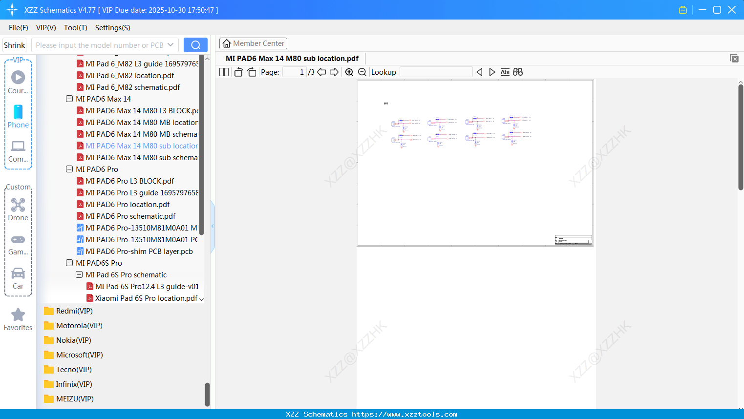 Xiaomi MI PAD6 Max 14 M80 Sub Location